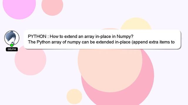 PYTHON : How to extend an array in-place in Numpy? смотреть онлайн