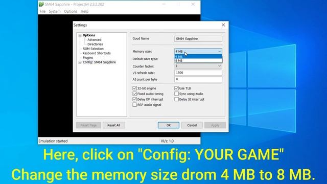 How to play rom hacks or games on Project 64 that require 8 MB ram. Fatal Error-Stop emulation fixe смотреть онлайн