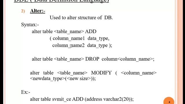 SQL Ddl Commands With Examples| Tutorial for Beginners смотреть онлайн