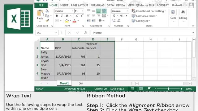 002 Excel TOD Wrap Text смотреть онлайн