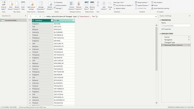 Selecting specific columns in Power Query (in Power BI or in Excel) смотреть онлайн