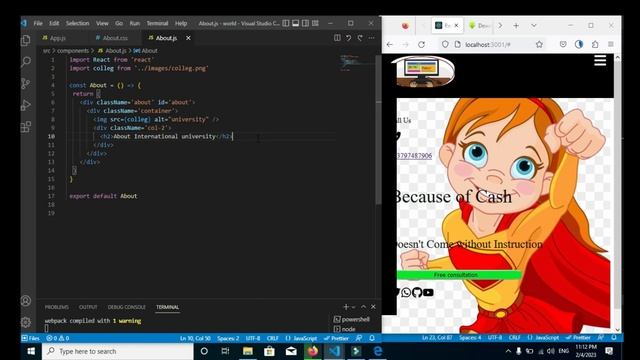 Create Responsive WEB page by React JS and Node@JS смотреть онлайн