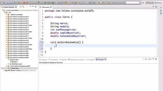 Curso de Java 25 - Orientação a Objetos: Classes e métodos simples смотреть онлайн
