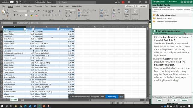 JA Excel 7 7 8 Cell Range Sorting смотреть онлайн