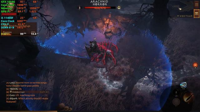 Diablo Immortal - GTX 1050ti + i5 11400F смотреть онлайн