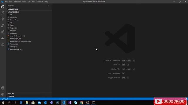 Create .NET Core Angular application from dotnet cli and debug in VS Code смотреть онлайн