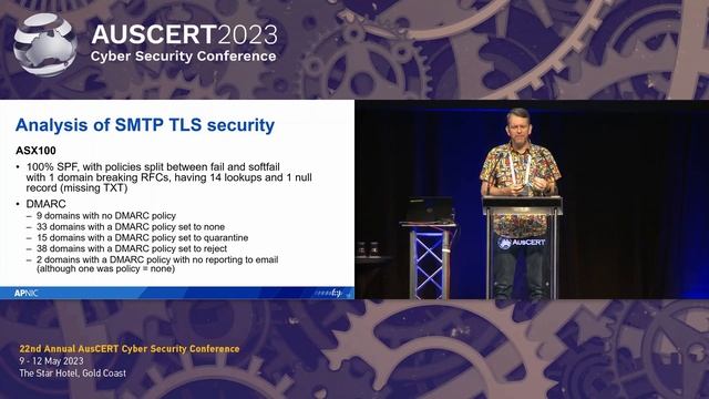 AusCERT2023 - TLS OR GTFO (Analysis of SMTP TLS Implementations) - Jamie Gillespie смотреть онлайн