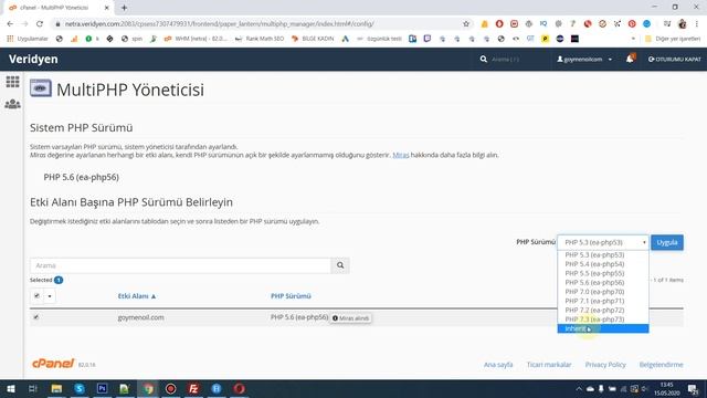 ? cPanel PHP Versiyonu Değiştirme - PHP Sürümü Yükseltme смотреть онлайн