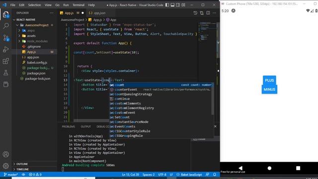 #lec4 | How to use usestate in React Native || React Native Tutorials for Beginners | Hamza Learnin смотреть онлайн