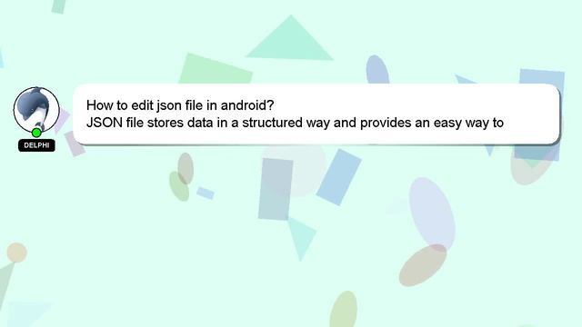 How to edit json file in android? смотреть онлайн