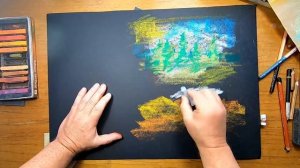 Как рисовать на черной бумаге масляной и сухой пастелью.