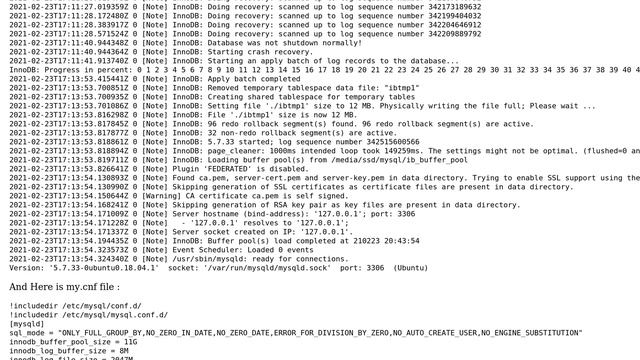 Mysql on Ubuntu crashing periodically смотреть онлайн