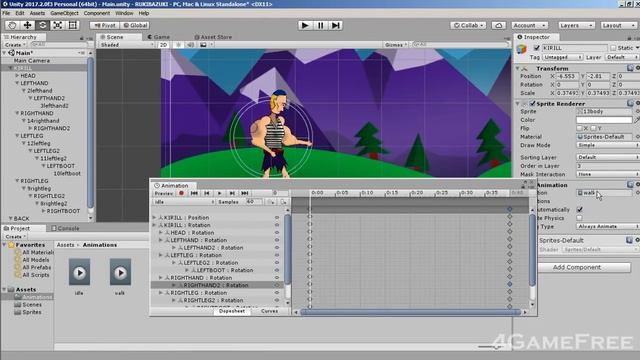 СОЗДАЕМ 2D-ПЕРСОНАЖА С НУЛЯ! ЧАСТЬ 2 (Экспорт в Unity, Сборка, Риггинг, Анимирование) смотреть онлайн