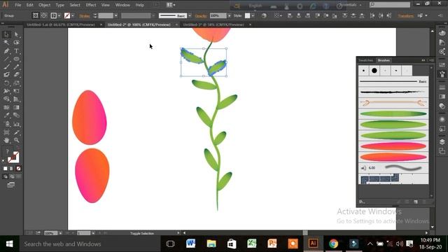 How To Draw a Leaves and Tree In Adobe Illustrator With Brush Tool | Drawing Tutorial Bangla , смотреть онлайн