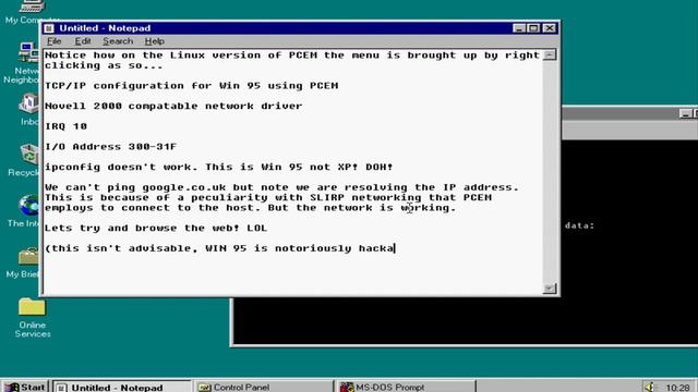 Using Windows 95/PCEM Emulator To Browse The Web in 2019 смотреть онлайн