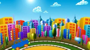 футаж город и машина