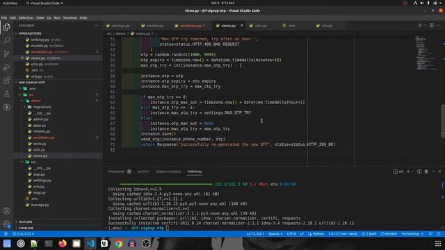 Signup using OTP in Django, DRF Part 4 (Send OTP and & Test the project) смотреть онлайн