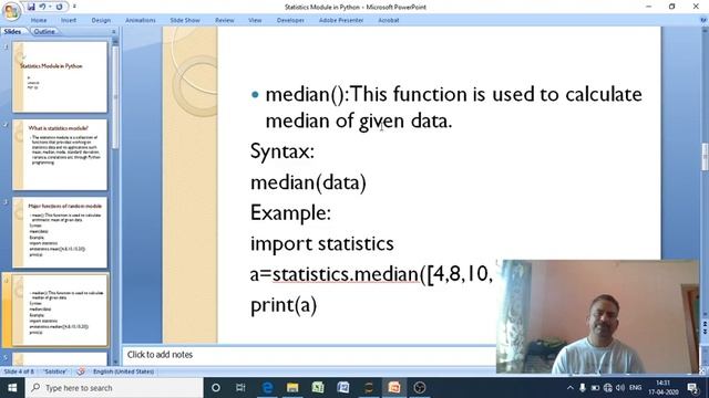 statistics module in python смотреть онлайн