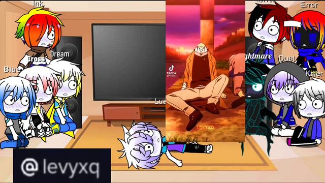Sans Au react to themselves as anime characters pt 3 (Error and Ink)//Warning:Mute the whole video/ смотреть онлайн