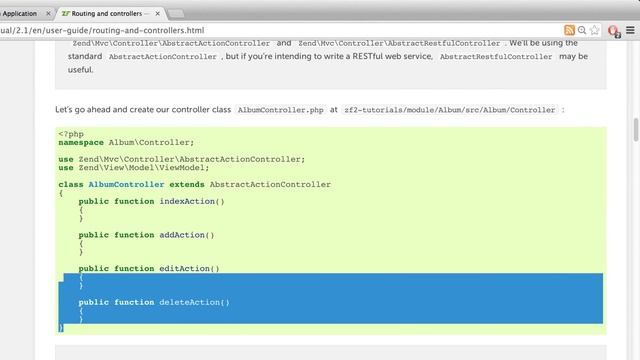 Zend 2 Skeleton Tutorial - 5 - Controllers and Routing смотреть онлайн