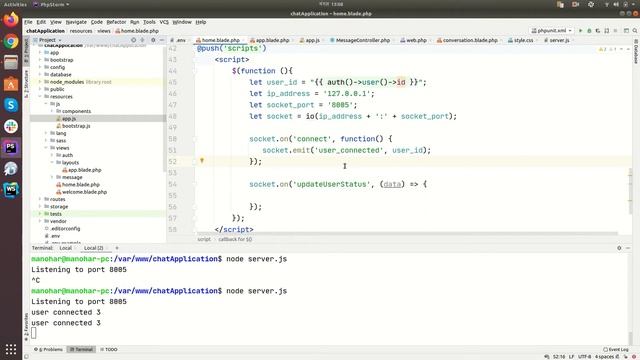 Chat App Tutorial with Laravel 7 & Socket.IO - Part 07 (Socket.Io Setup) смотреть онлайн