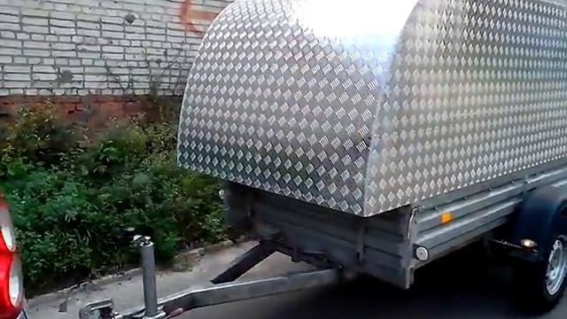Прицеп МЗСА. Штатный тент меняем на аллюминиевый кунг. смотреть онлайн