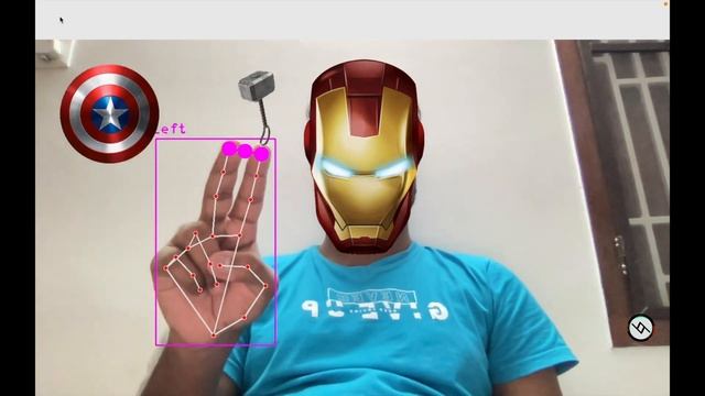 Avengers' AR Virtual Drag and Drop using python | Open CV | Computer Vision | Mediapipe | #karunya смотреть онлайн