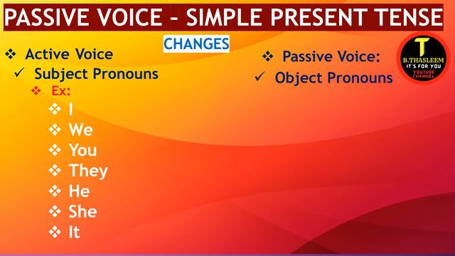 PASSIVE VOICE – SIMPLE PRESENT TENSE смотреть онлайн