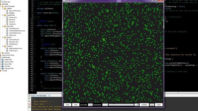 Conways game of life app in Java (free code) смотреть онлайн