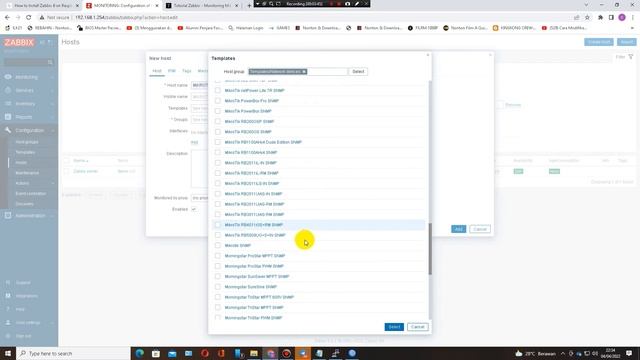 MONITORING JARINGAN DENGAN ZABBIX-cara mengubungkan mikrotik dengan zabbik dengan SNMP смотреть онлайн