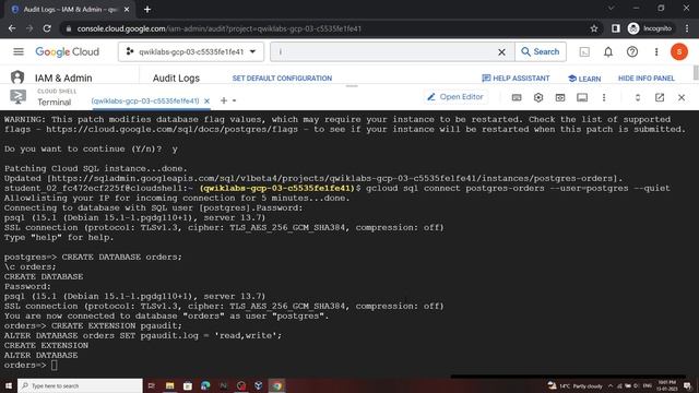 Securing a Cloud SQL for PostgreSQL Instance || GSP920 || Updated Solution смотреть онлайн