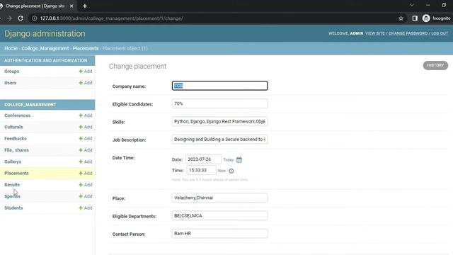 College Management System [Django Python] смотреть онлайн