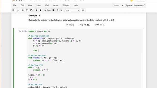 Euler method (Python) смотреть онлайн