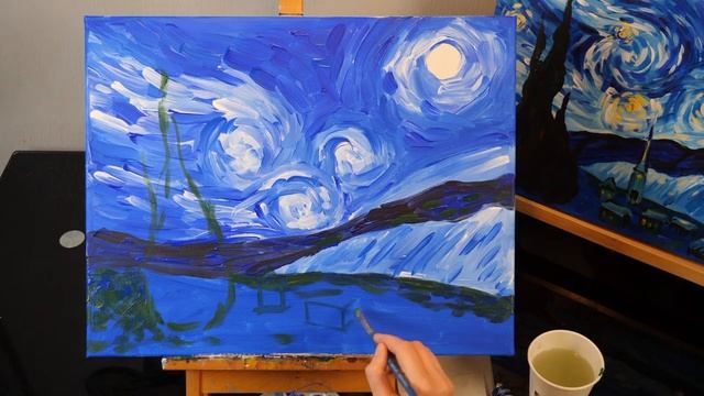 Рисуем как Ван Гог. Видео мастер-класс "Звездная ночь" смотреть онлайн