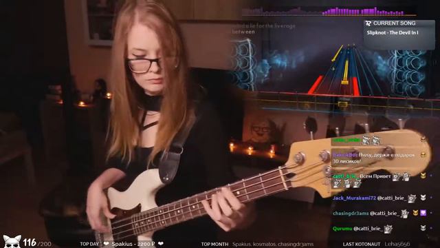 Slipknot - The Devil In I (Bass Cover by Natalie_Moore) смотреть онлайн
