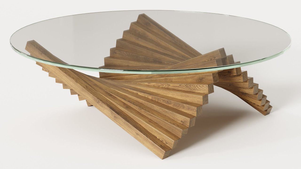 Glass table parametric 3d model