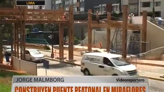 Construyen puente peatonal en Miraflores смотреть онлайн