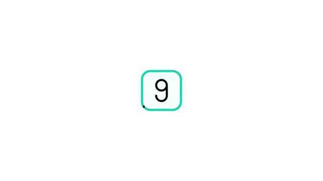 9 number Lottie JSON animation смотреть онлайн