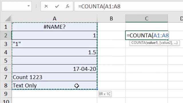 How to Use COUNTA Function in Excel смотреть онлайн