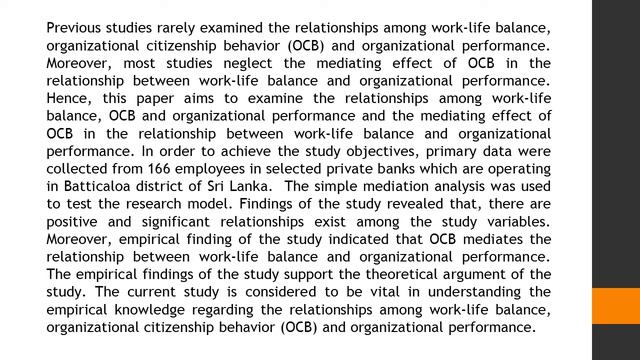 Work Life Balance and Organizational Performance The Mediating Role of Organizational Citizenship B смотреть онлайн