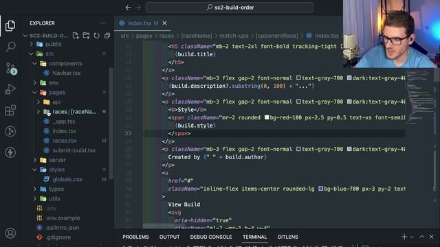 Adding filtering to my full stack build order web application (part 4, next.js, tailwind, prisma) смотреть онлайн