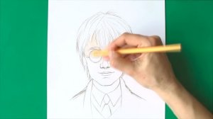 Как нарисовать Гарри Поттера / How to Draw HARRY POTTER'S portrait / Уроки рисования
