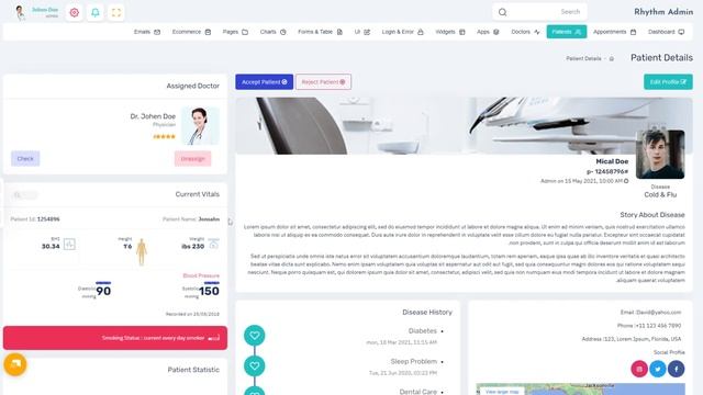 Rhythm- Best Responsive Medical Dashboard With Bootstrap UI Kit смотреть онлайн