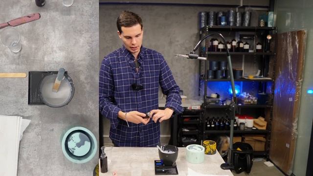 Акриловый гипс, техника имитации камня, подсвечник из акрилового гипса, замена Acrylic One