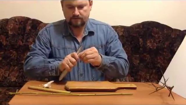 Изготовление духового ружья из камыша с применением шипов дикой акации. смотреть онлайн