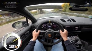 Porsche Cayenne Turbo GT максимальная скорость POV