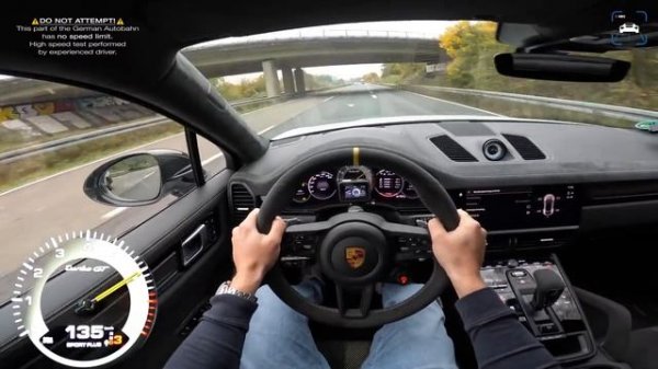 Porsche Cayenne Turbo GT максимальная скорость POV