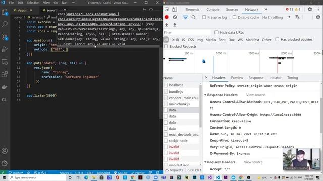CORS Preflight Error and and How to solve CORS error in Node.js (Express.js) смотреть онлайн