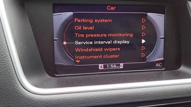 HOW TO RESET OIL SERVICE LIGHT OR OIL CHANGE INTERVAL AUDI Q5 #audi #oilservice #oilreset