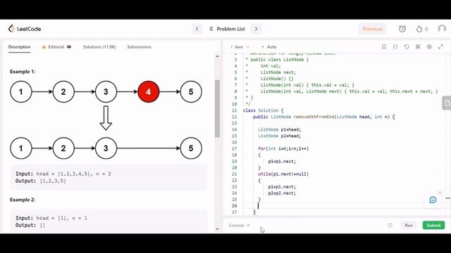 Use of Linked List Data Structures| DS & ALGO |Q. Remove Nth Node From End of List| Leetcode | Hind смотреть онлайн